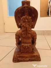 Statuetă Aztecă din lut ars – realizată manual (31 cm, colecție/decor) 