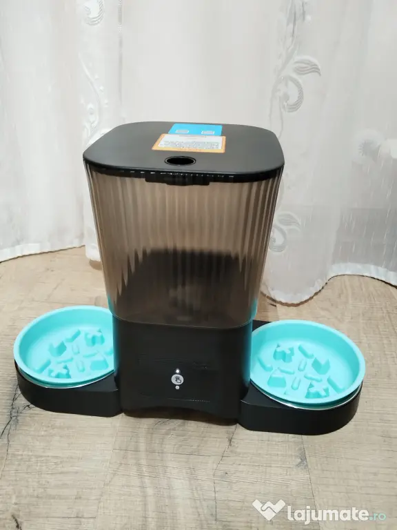 Hrănitor automat inteligent pentru pisici HoneyGuaridan, WiFi, Dual Bowl