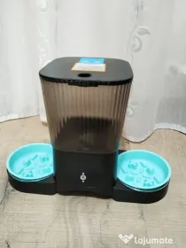 Hrănitor automat inteligent pentru pisici HoneyGuaridan, WiFi, Dual Bowl