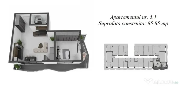Apartament 2 camere- O.B.A TOWER, Mamaia Nord