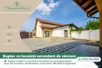 Duplex modern cu locuință secundară și curte amenajată,