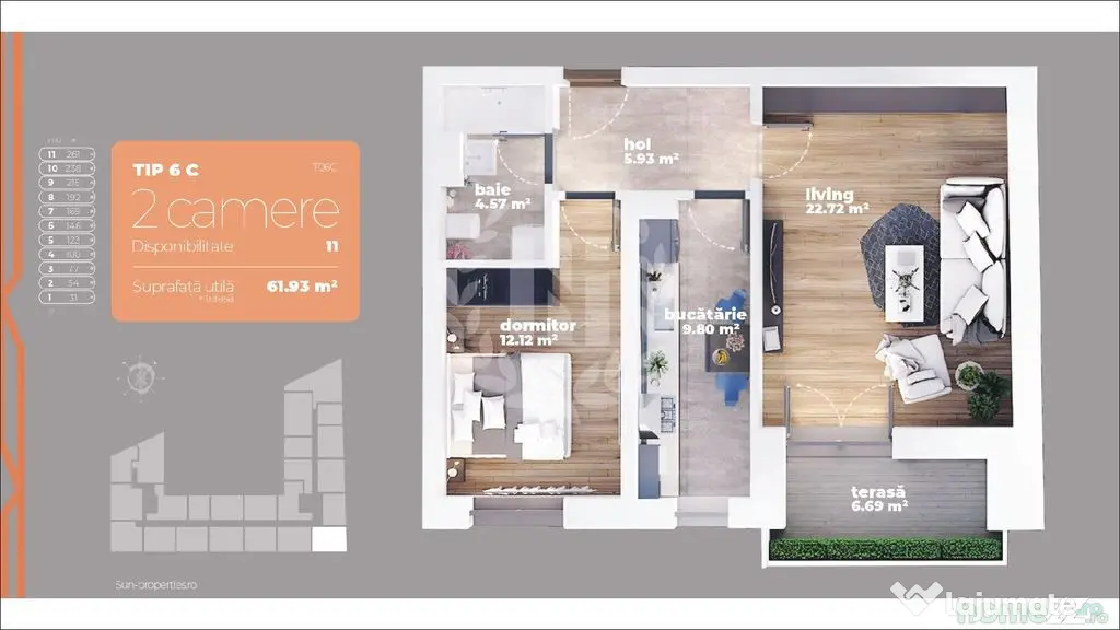 Apartament 2 camere | Decomandat | Metrou | Prețuri Prom...