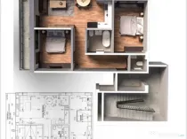 Apartament 3 camere decomandat cu 2 bai 2 balcoane Brag