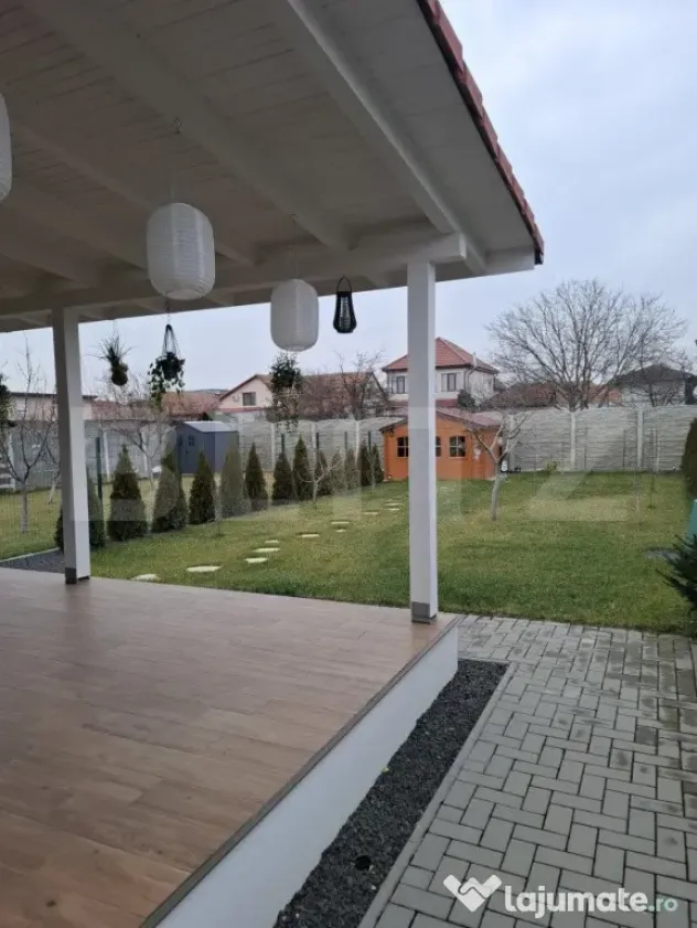 Casa moderna de vanzare, 4 camere, 128 mp utili, mobilat, zo