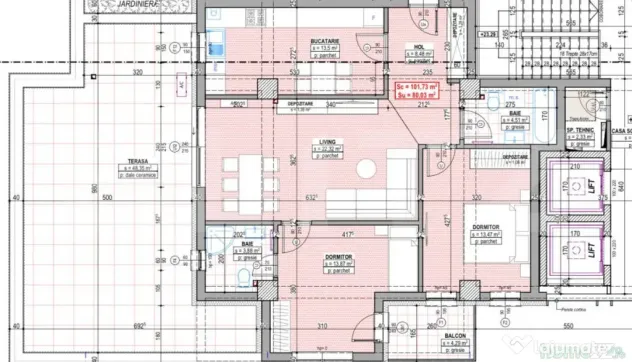 COMISION 0! Penthouse cu 3 camere, 80 mp+48 mp terasa, T. Vu - Suceava (Suceava)