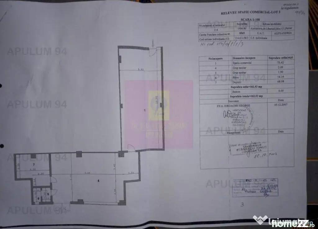 Inchiriem spatiu comercial Alexandria cu 7 eur/ mp/luna