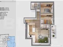 Apartament cu 3 camere, 77,79 mp, cu logie și finisaje pre
