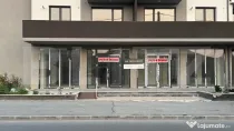 Spațiu comercial parter bloc nou, 109 mp open space, vitrin