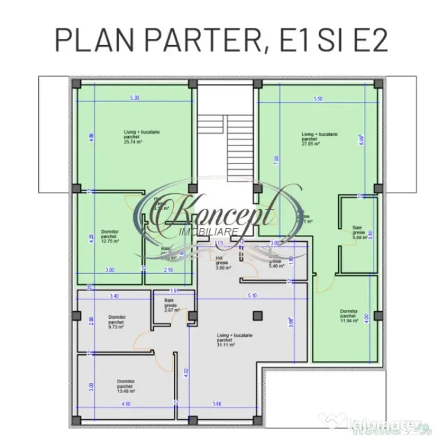 Apartament pe str. Sub Cetate, TVA si finisaje incluse in pr - Floresti (Cluj)