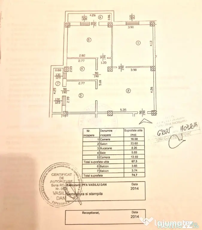 Apartament 3 camere, parcare 2 balcoane - complex rezidentia