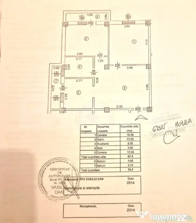 Apartament 3 camere, parcare 2 balcoane - complex rezidentia