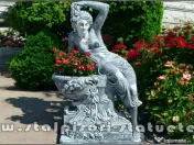 Statuetă jardinieră flori, gri patinat, model J12. 