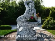 Statuetă jardinieră flori, gri patinat, model J12. 