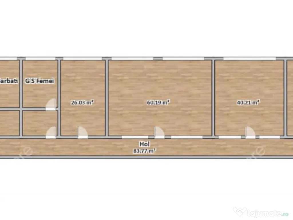 Spatiu birouri 170 mp doua grupuri sanitare in Zona Industri
