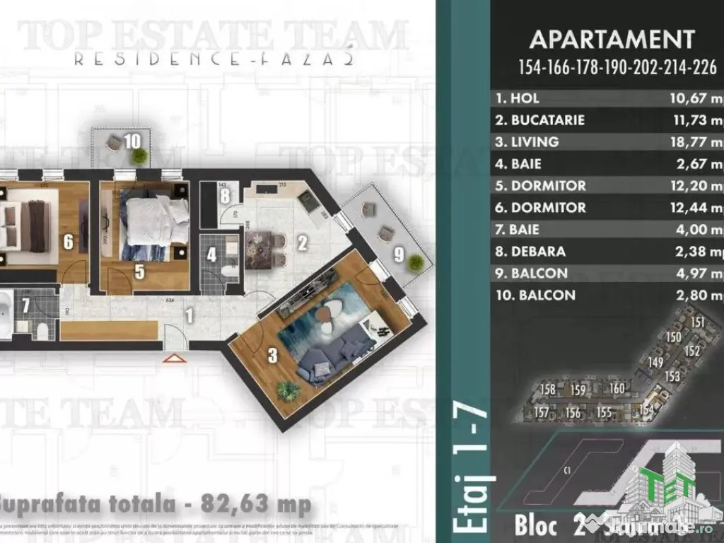 Ultimele zile cu reduceri! Apartament spatios 3 camere, bloc
