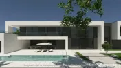 Casa de lux moderna cu 12 camere si piscina - Design minimal 