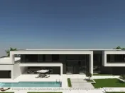 Casa de lux moderna cu 12 camere si piscina - Design minimal 