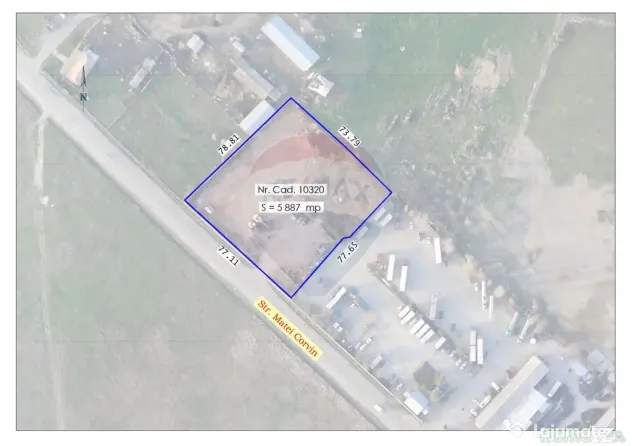Teren de închiriat – 5887 mp, Str. Matei Corvin, Oradea - Oradea (Bihor)