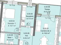 Apartament 2 camere 51 mp, Constructie Noua, Zona Semicentra