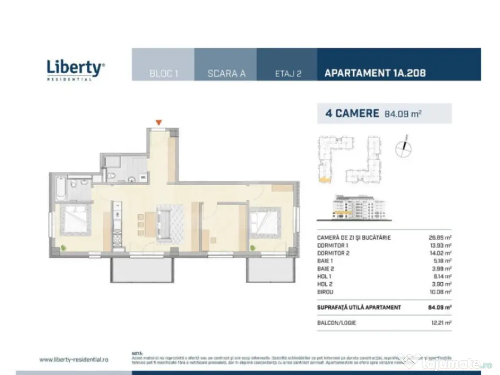 Apartament de lux • 4 camere • 84 mp • NZEB