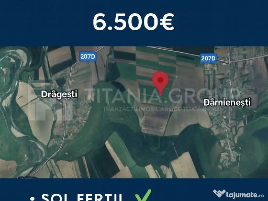 Teren extravilan agricol 1 ha de vânzare- Damienești, B...
