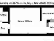 Eforie Nord Acapulco-Garsoniera 40,70mp mobilata-utilata tot 