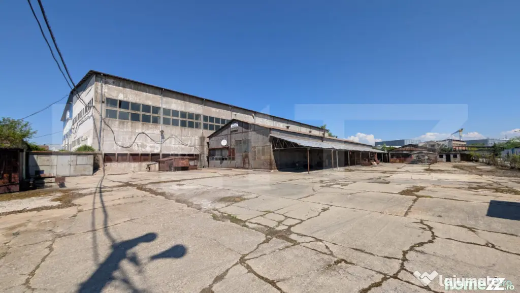 Teren 2.412 mp, hală 600 mp – front 32.5 m, zona Centura