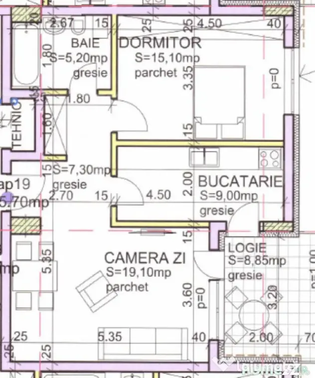 Apartament cu 2 camere, 56 mp, bloc nou - zona Andrei Muresa - Cluj-Napoca (Cluj)