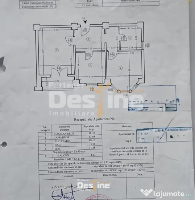 BUCIUM - Apartament 2 camere DECOMANDAT 63,11 mp + LOC DE PA