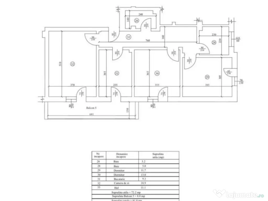 Apartament 3 camere, decomandat, 81 mp, Cartierul Veteranilo