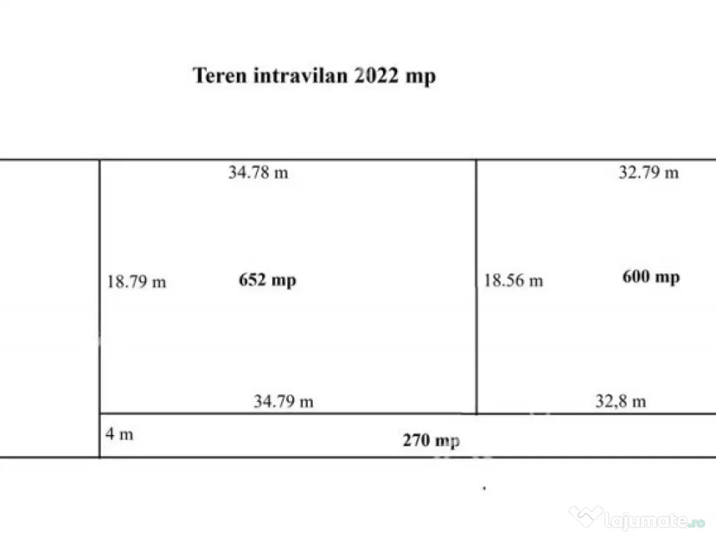 Teren intravilan 2022 mp parcelat cu Puz si utilitati in Cis