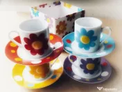 Set Espresso 8 piese Crown Victorian - Porțelan Fin (Fine China) 