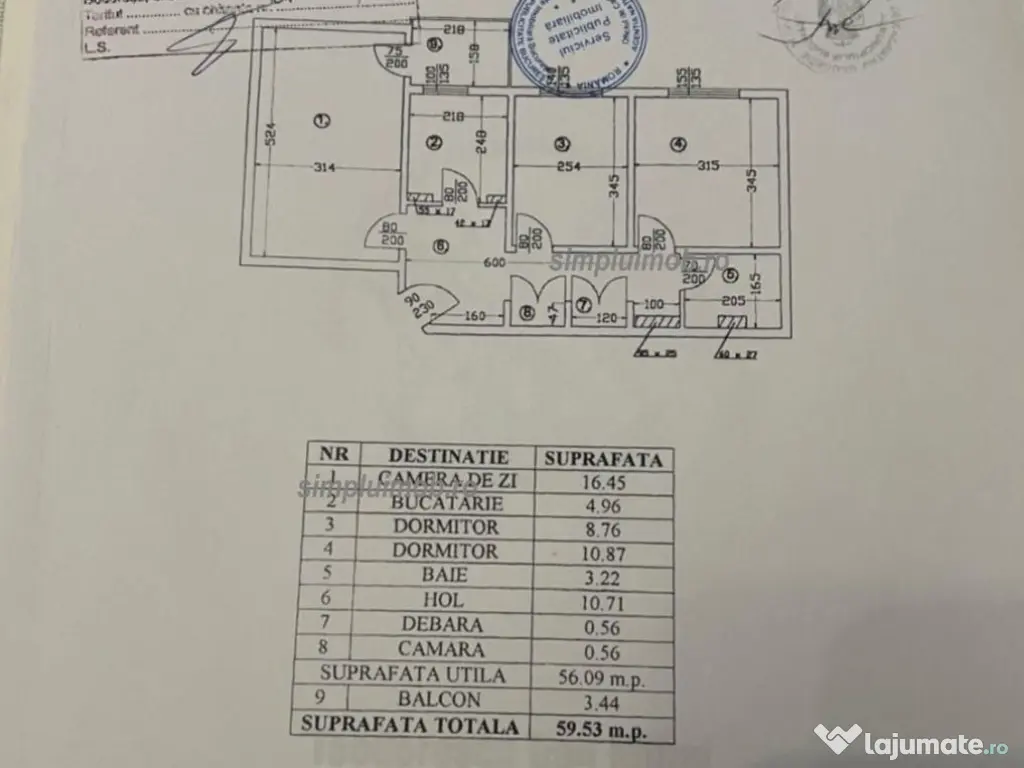 Decomandat 60mp 3 Camere Liviu Rebreanu