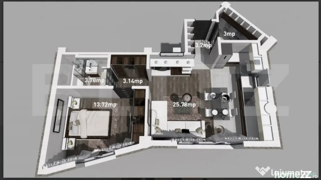 Apartament 2 camere, 53 mp, zona Bucium Aleea Domenii