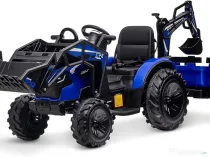 Tractor electric Kinderauto 720-T, 2x 45W 12V, cupa si incarcator Blue