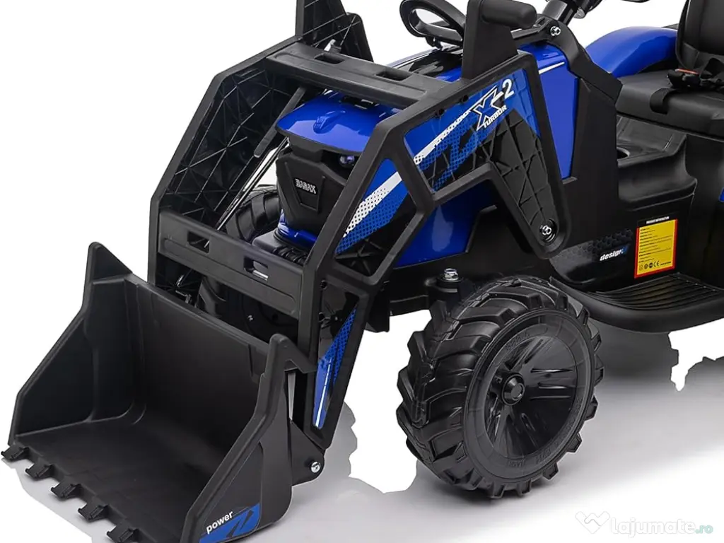 Tractor electric Kinderauto 720-T, 2x 45W 12V, cupa si incarcator Blue