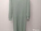 Rochie, culoare menta, tricotata, lunga