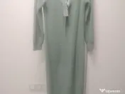 Rochie, culoare menta, tricotata, lunga 