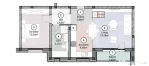 Apartament cu 2 camere 62 mp utili