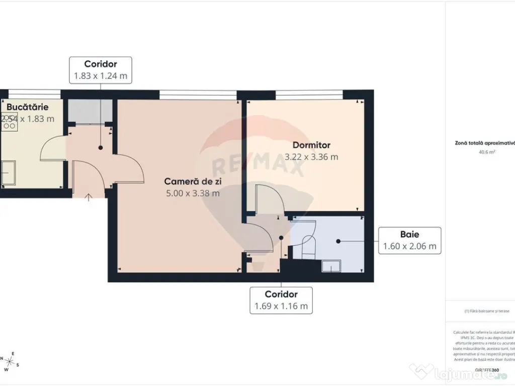Apartament cu 2 camere de închiriat în zona Grivita, 60...