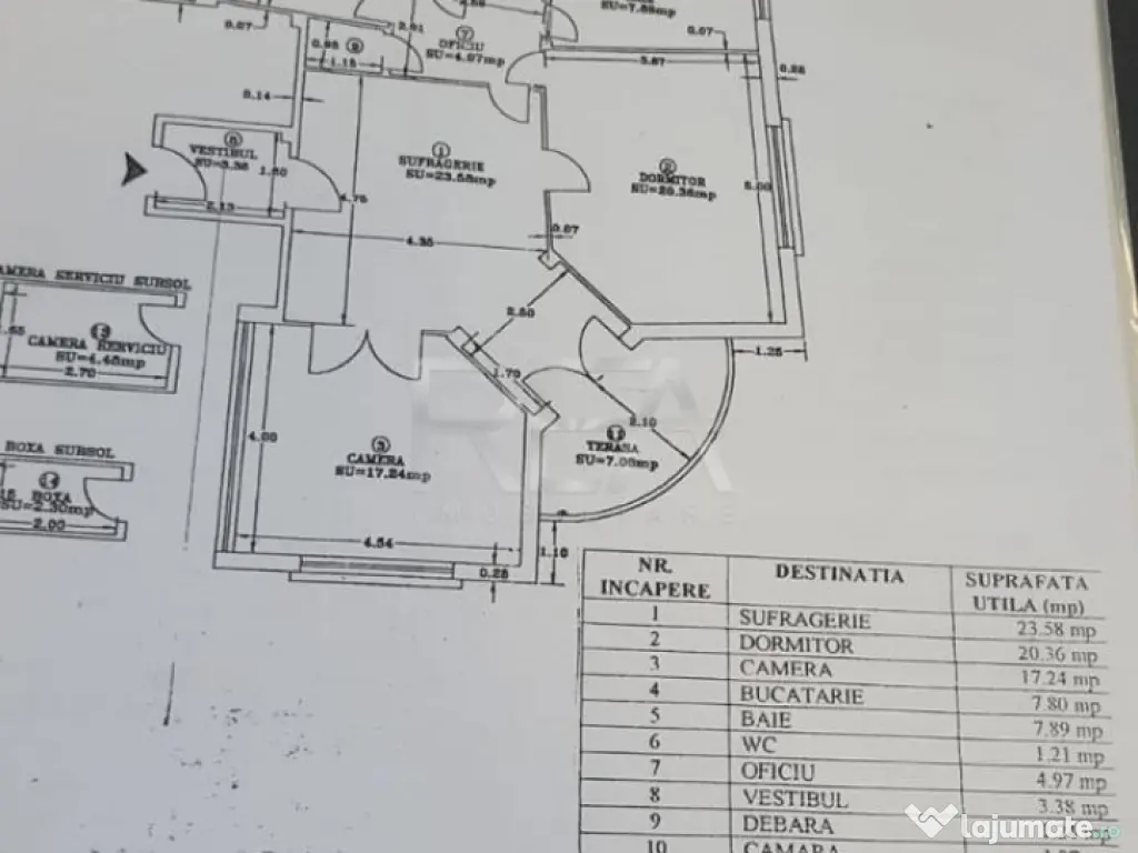 3 camere Unirii decomandat, et. 1, metrou,