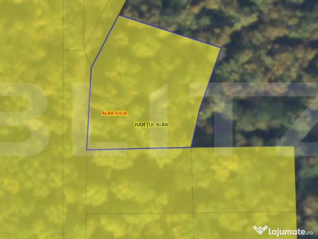 Teren împădurit intravilan de vânzare, 1000 mp, Alba Iuli