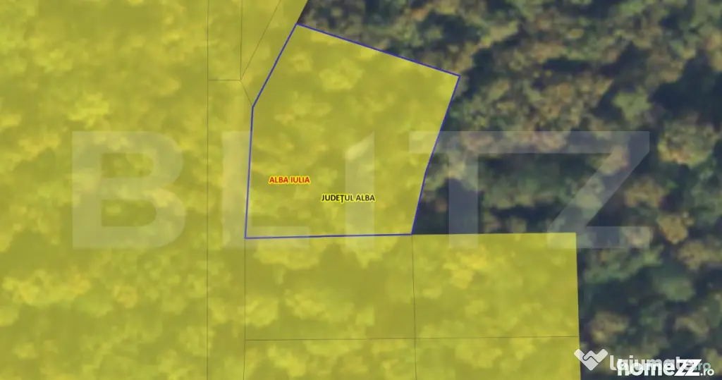Teren împădurit intravilan de vânzare, 1000 mp, Alba Iuli - Alba Iulia (Alba)