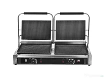 Contact grill dublu cu placi striate - 4.4 kW