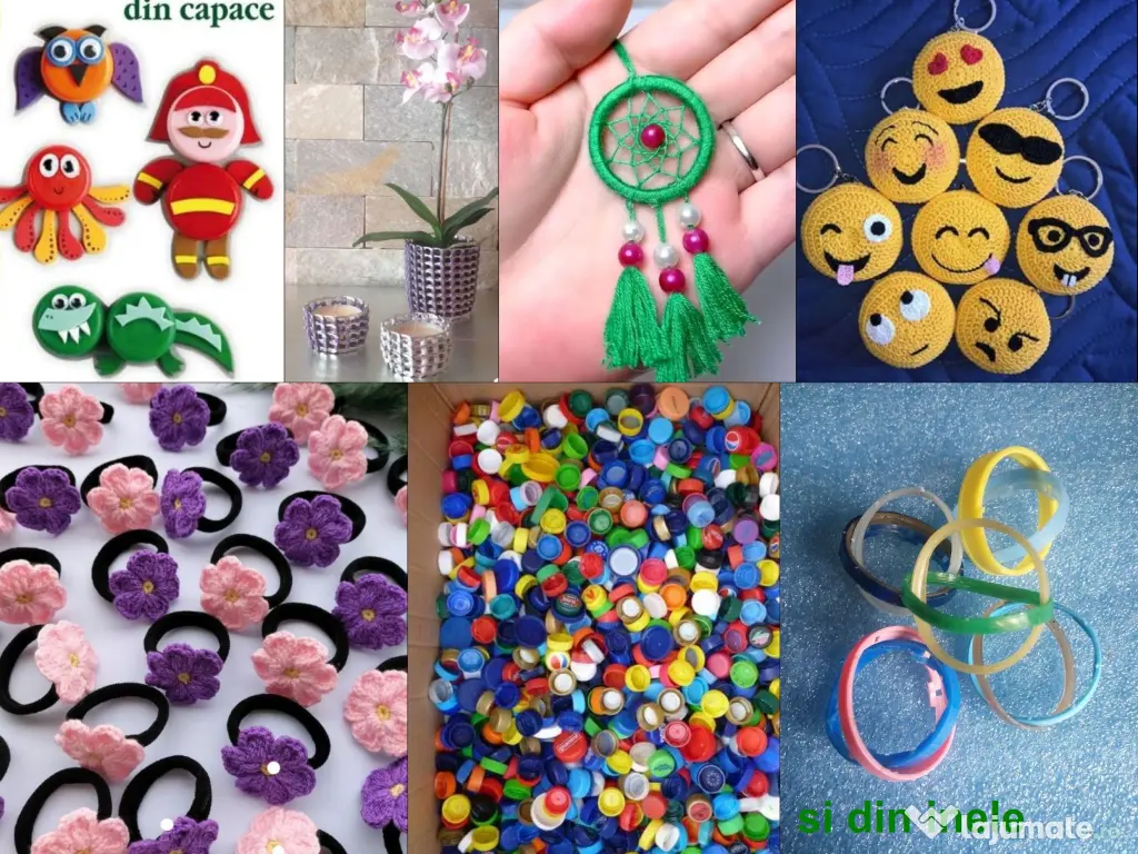 Capace si inele de PET-uri din plastic pentru martisoare cercei inele bratari