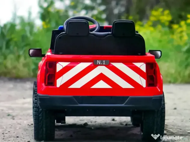 Masinuta electrica pentru 2 copii Kinderauto FirePatrol 4x200w, 24V RED