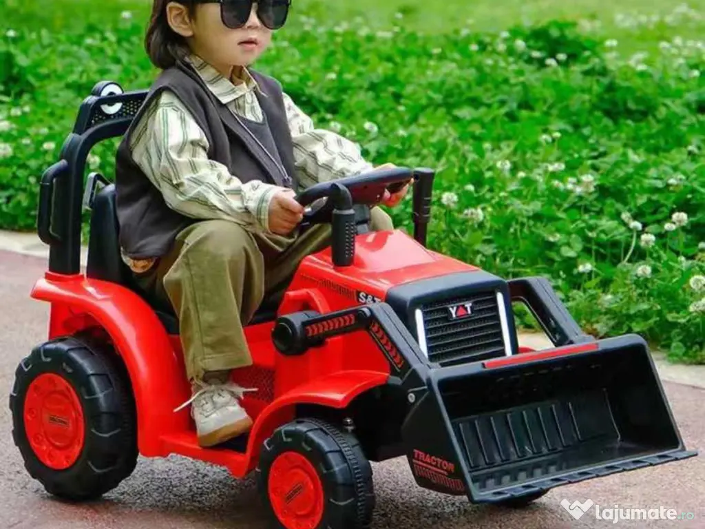 Excavator electric Kinderauto BJYT1066 60W 6V cu telecomanda RED