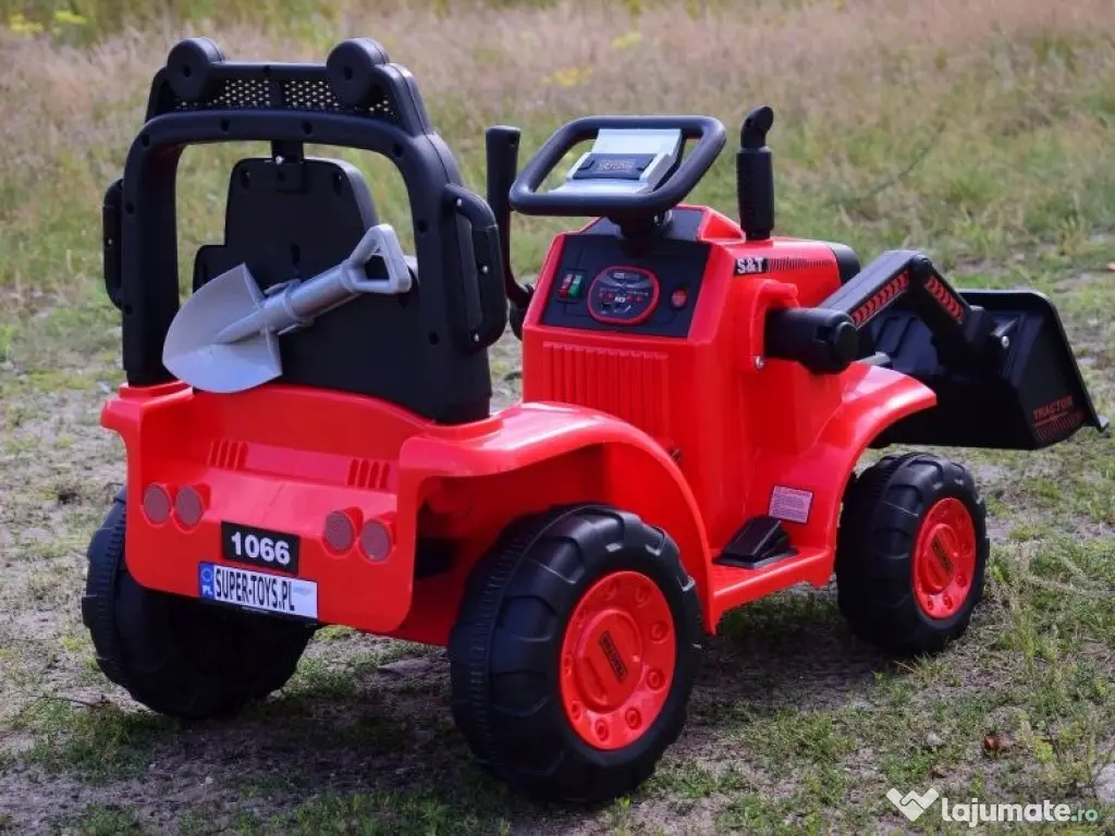 Excavator electric Kinderauto BJYT1066 60W 6V cu telecomanda RED