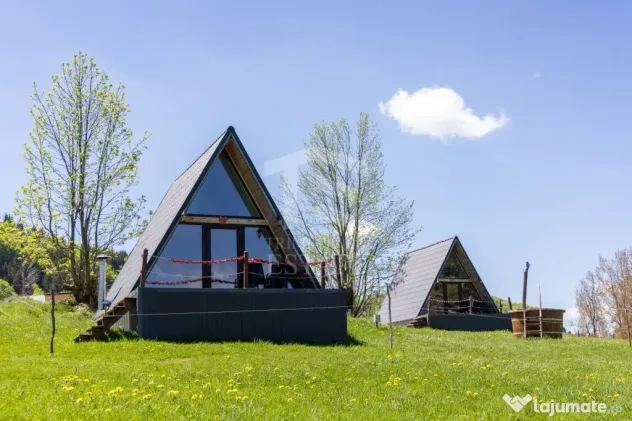 Fundata | Teren de vanzare | 7,656 mp + Cabane tip A Frame