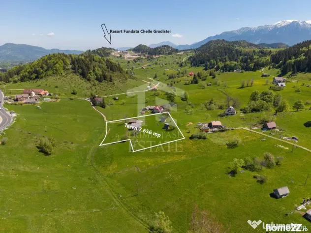 Fundata | Teren intravilan | 7,656 mp + Cabane tip A Frame - Fundata (Brasov)